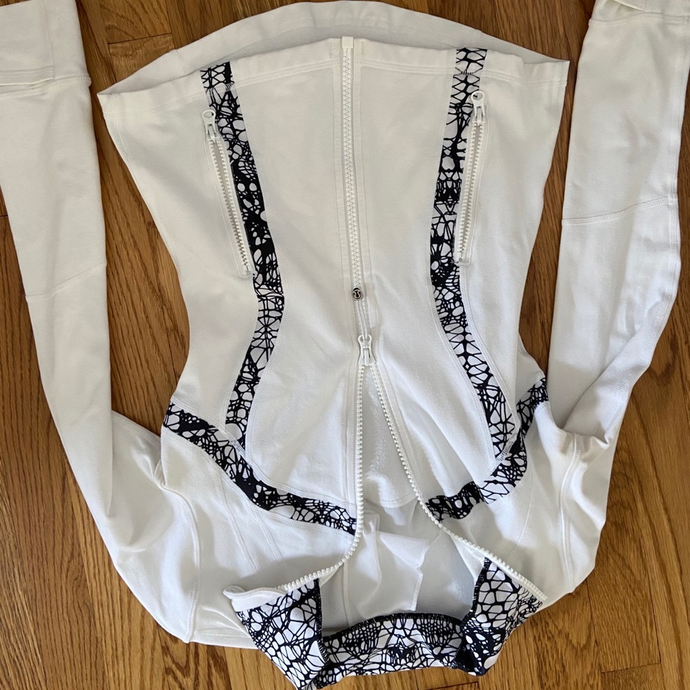 White and Black Lululemon Define jacket